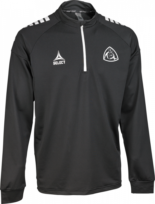 Select - Khf Holdleder Half-Zip - Zwart & wit